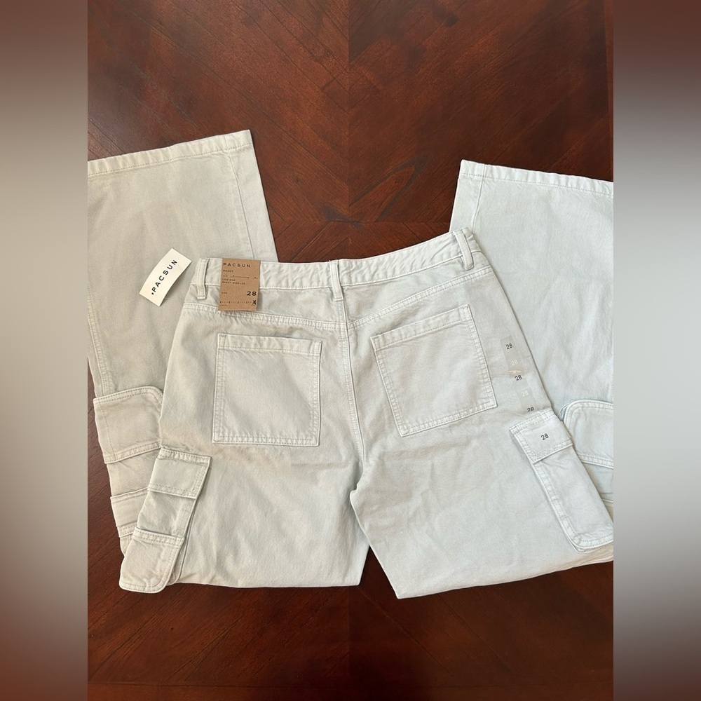 NEW PASCU women  Gray Cargo Pants SIZE 28 - Picture 6 of 11